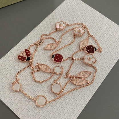 [Love Lucky]LUCKY SPRING 15 MOTIFS ROSE GOLD NECKLACE