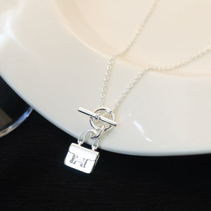 [Love Lucky]POP H PEDANT SILVER NECKLACE