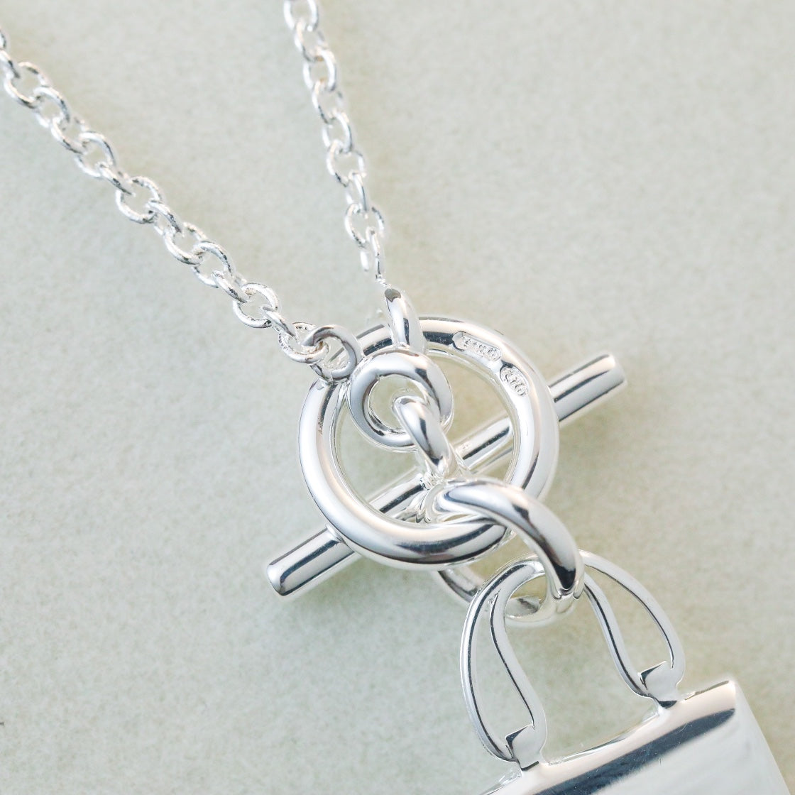 [Love Lucky] POP ​​H ANHÄNGER SILBER HALSKETTE