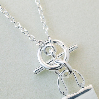[Love Lucky] POP ​​H ANHÄNGER SILBER HALSKETTE