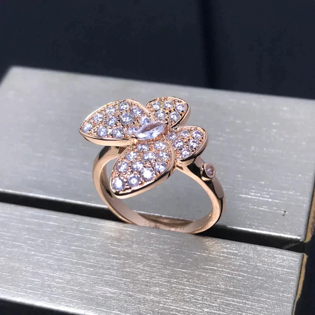 [Love Lucky] SCHMETTERLINGS-ROSÉGOLD-DIAMANTRING