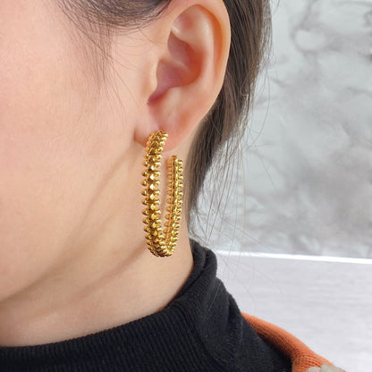 [Love Lucky]CLASH HOOP LARGE EARRINGS