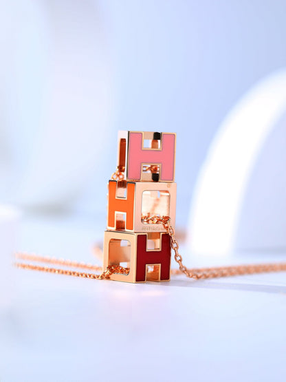 [Love Lucky] COLLIER H CAGE OR ROSE