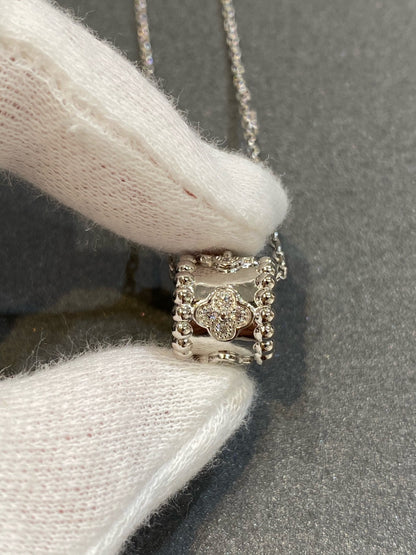 [Love Lucky] COLLIER PENDENTIF PERLÉE ARGENT DIAMANTS