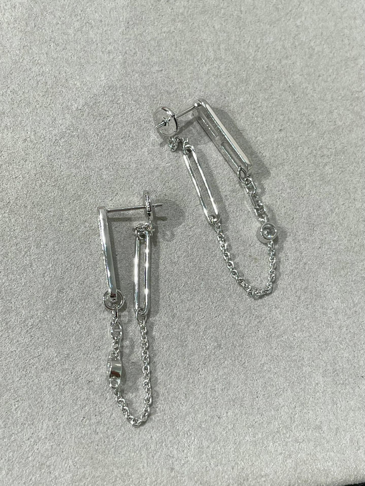 [Love Lucky]CHAINE CHAOS DIAMOND DROP EARRINGS