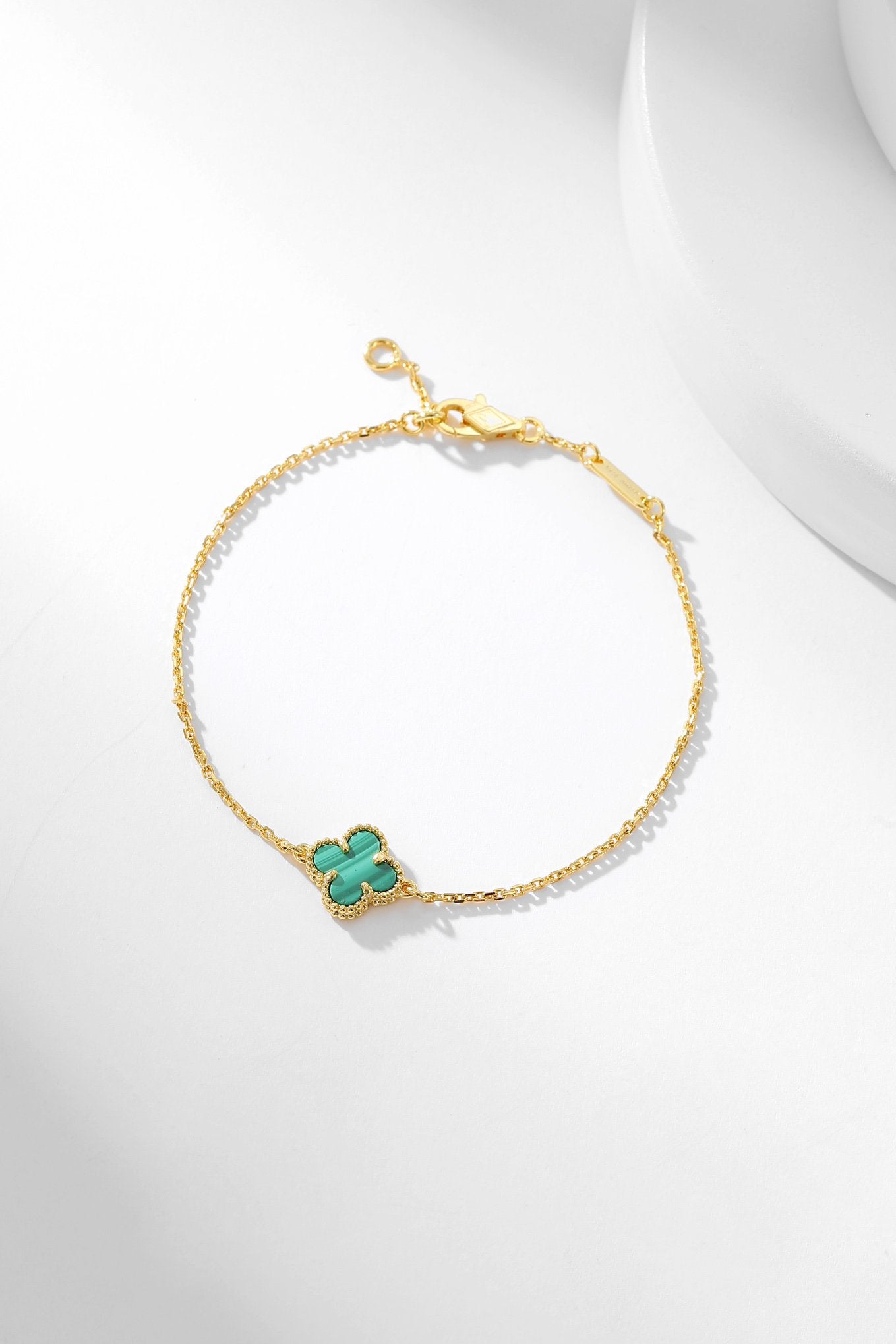 [Love Lucky]CLOVER ARMBAND MALACHIT 1 MOTIV