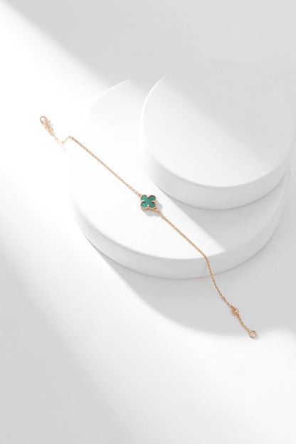 [Love Lucky]CLOVER ARMBAND MALACHIT 1 MOTIV