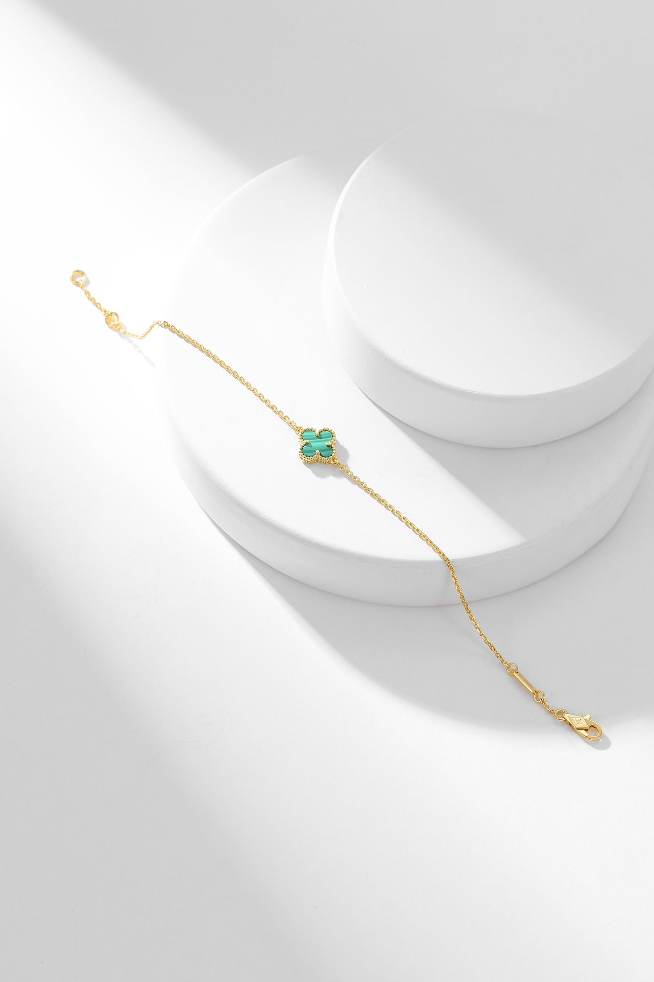 [Love Lucky]CLOVER ARMBAND MALACHIT 1 MOTIV