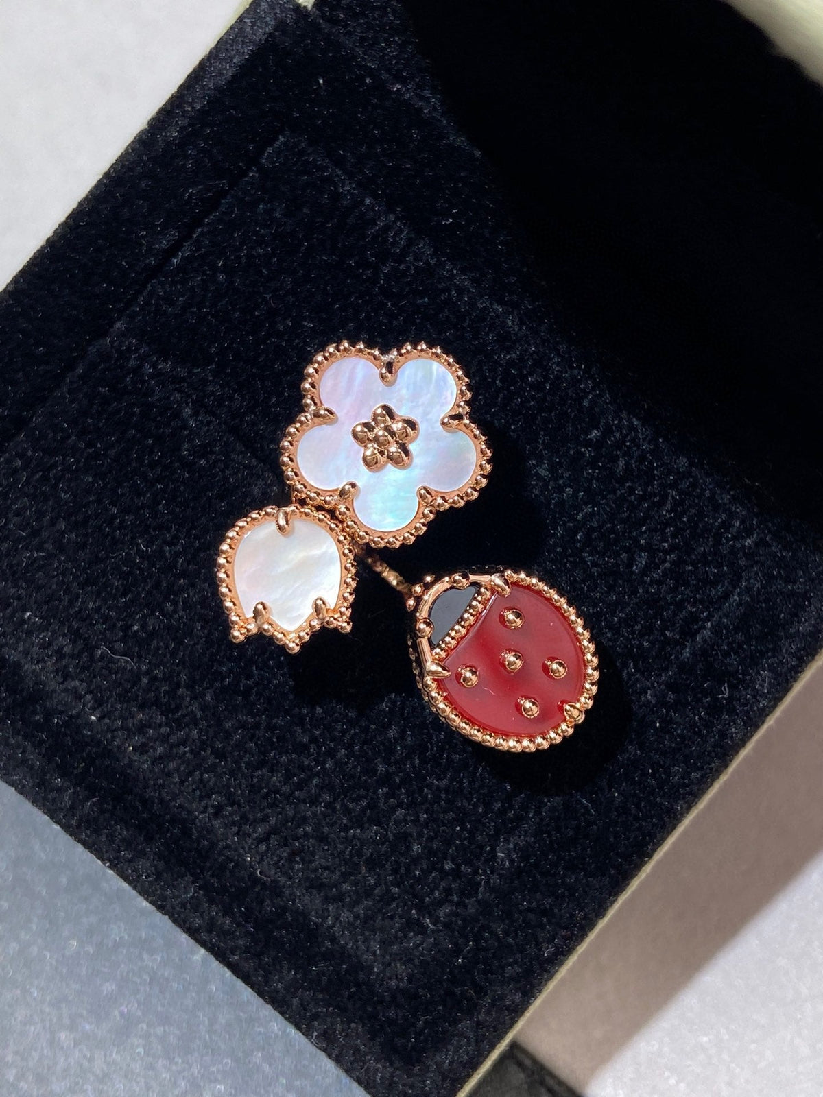 [Love Lucky]ANELLO LUCKY 3 MOTIVI IN ORO ROSA