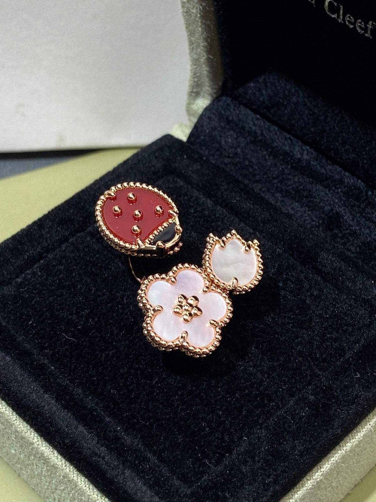 [Love Lucky]ANELLO LUCKY 3 MOTIVI IN ORO ROSA