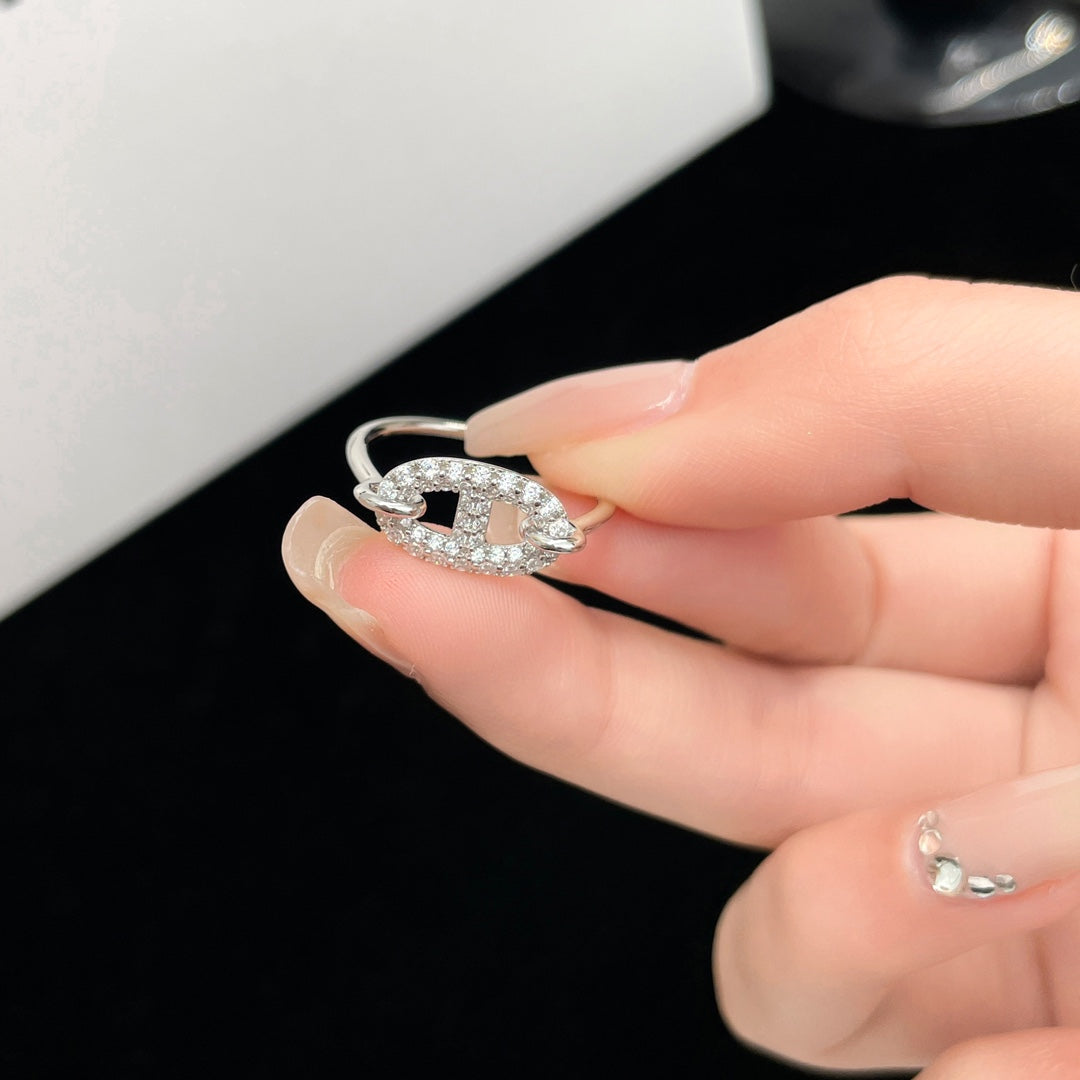 [Love Lucky]RONDE SMALL SILVER DIAMOND RING