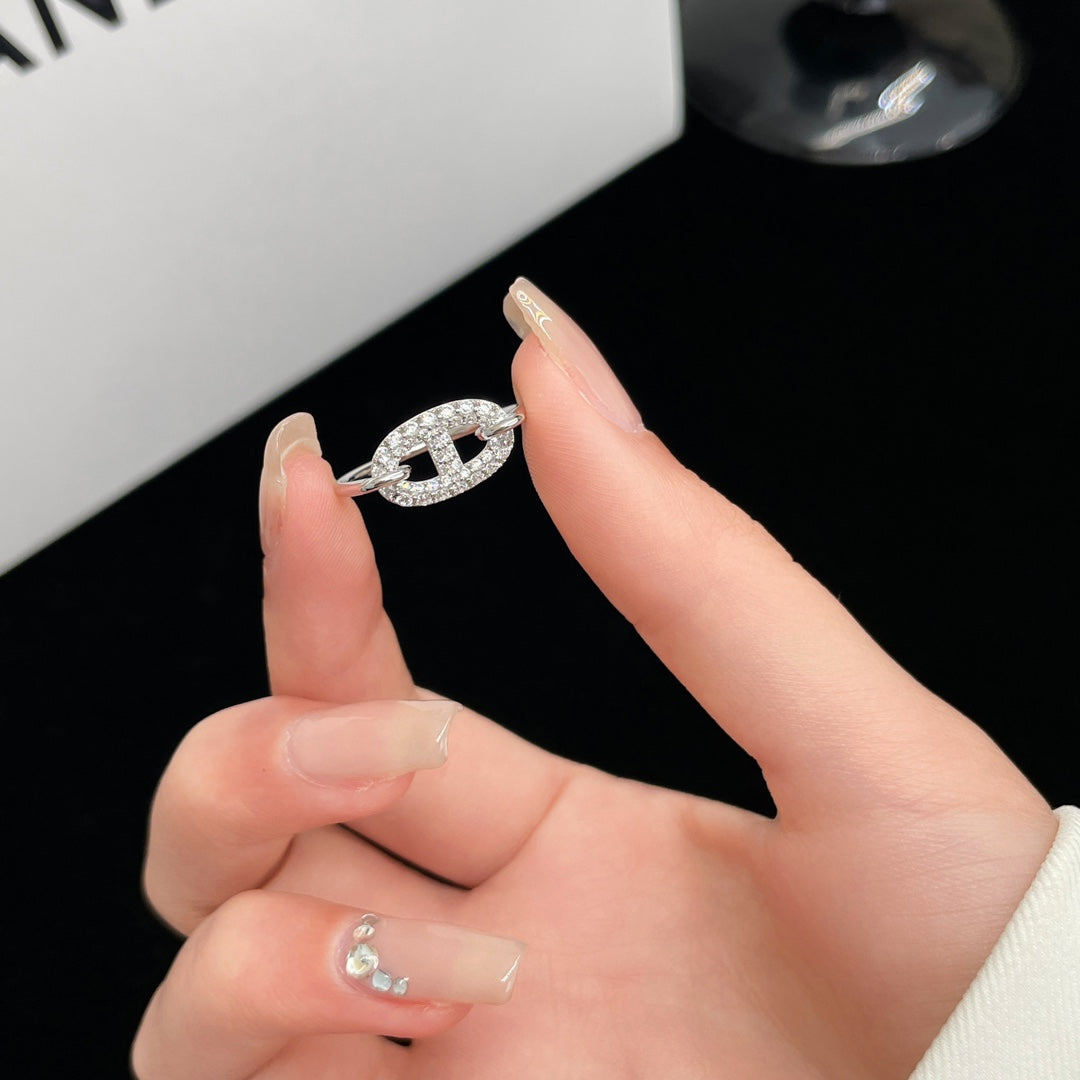 [Love Lucky]RONDE SMALL SILVER DIAMOND RING