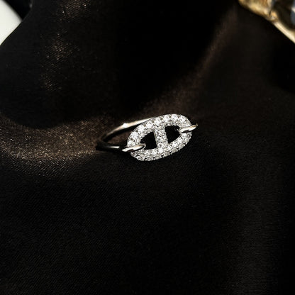 [Love Lucky]RONDE SMALL SILVER DIAMOND RING