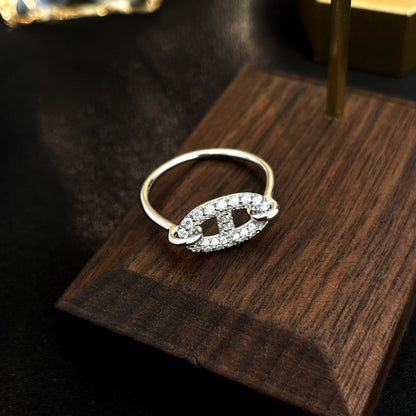 [Love Lucky]RONDE SMALL SILVER DIAMOND RING
