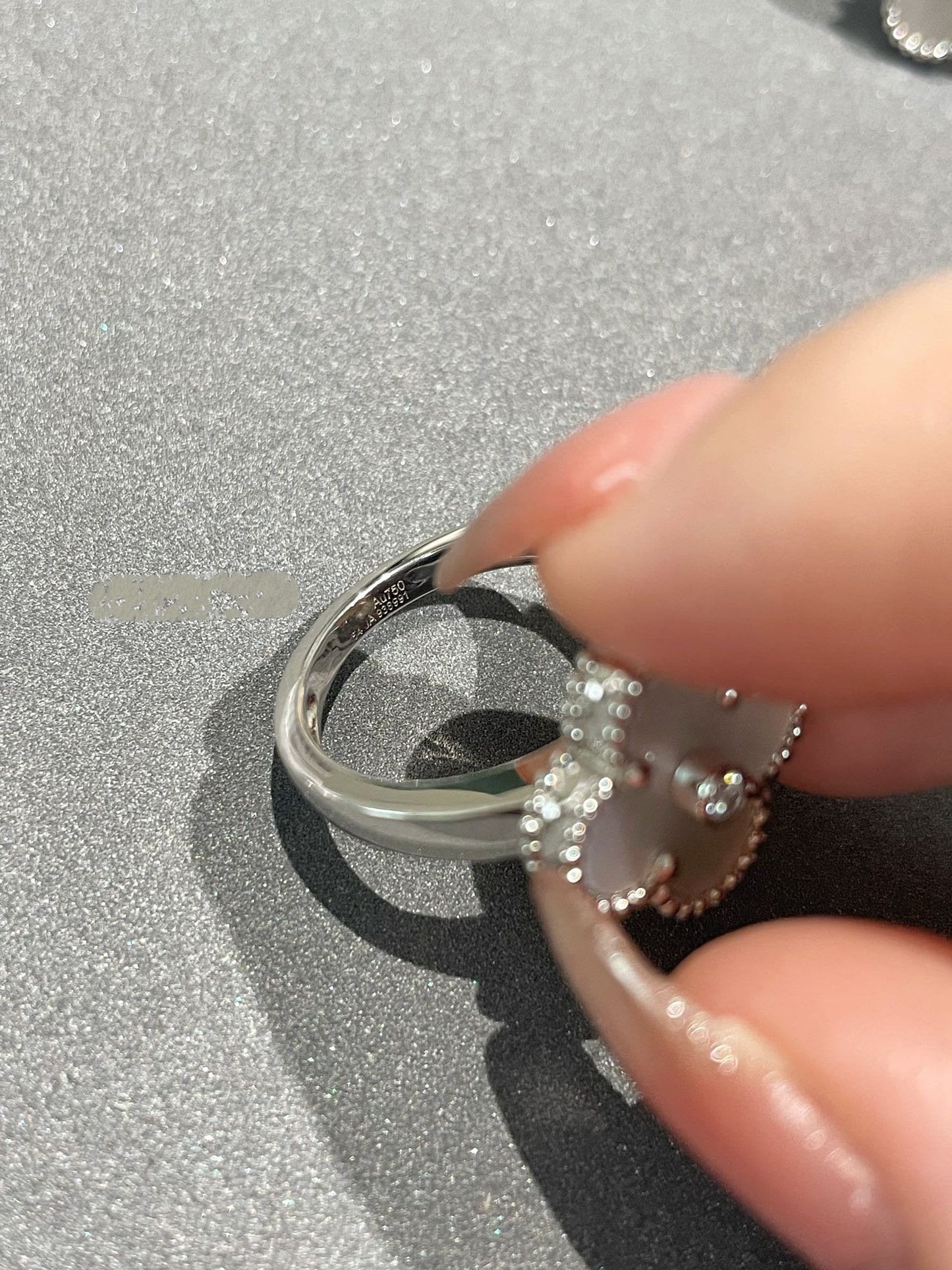 [Love Lucky] CLOVER SILBER MOP DIAMANTRING