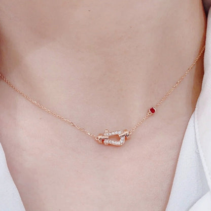 [Love Lucky]COLLIER FORCE 10 DIAMANT OR ROSE