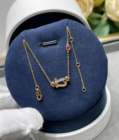 [Love Lucky]COLLIER FORCE 10 DIAMANT OR ROSE