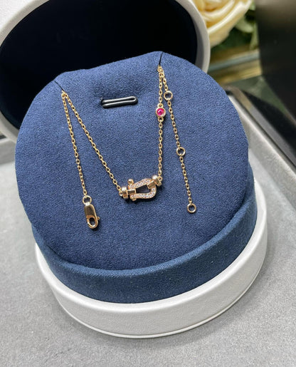 [Love Lucky]COLLIER FORCE 10 DIAMANT OR ROSE