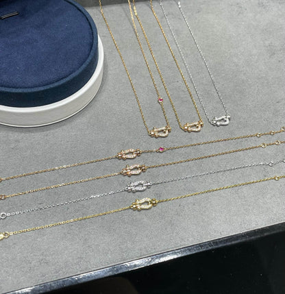 [Love Lucky]COLLIER FORCE 10 DIAMANT OR ROSE