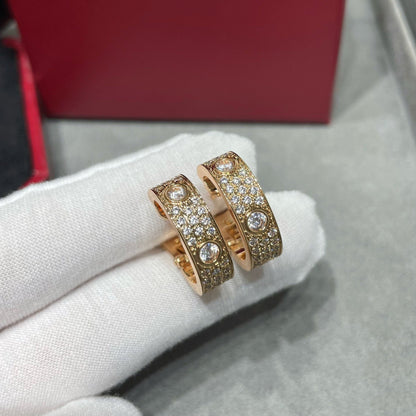 [Love Lucky]LOVE 5.5MM DIAMOND PAVED EARRINGS