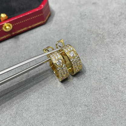 [Love Lucky]LOVE 5.5MM DIAMOND PAVED EARRINGS