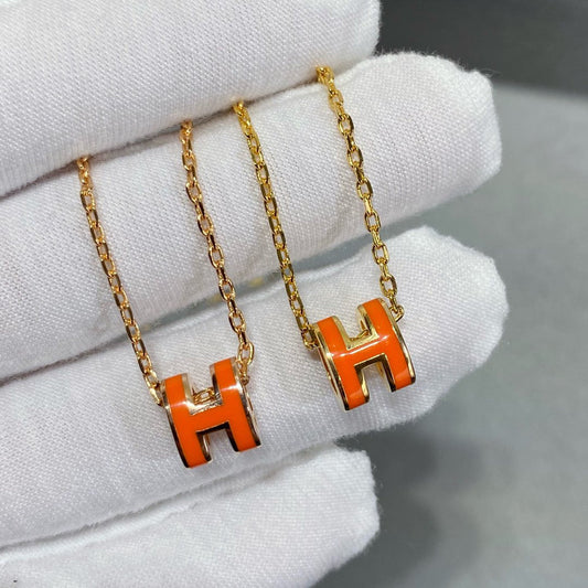 [Love Lucky]MINI POP H NECKLACE