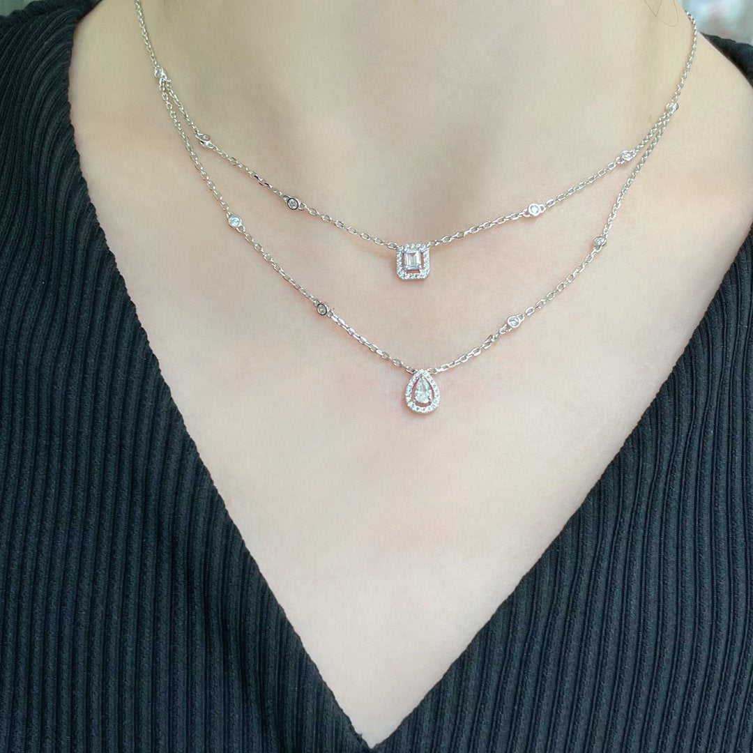 [Love Lucky]COLLIER MY TWIN 2 RANGS DIAMANTS