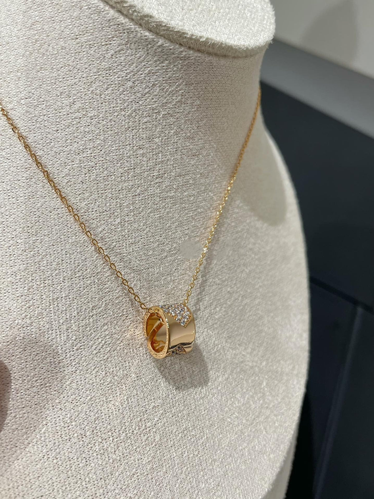 [Love Lucky]LIENS EVIDENCE DIAMOND PAVED NECKLACE