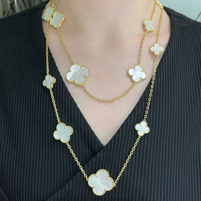 {"[Love Lucky]CLOVER 16 MOTIF WHITE MOP GOLD NECKLACE": "[Love Lucky] COLLANA CLOVER 16 MOTIVI IN MADREPERLA BIANCA E ORO"}
