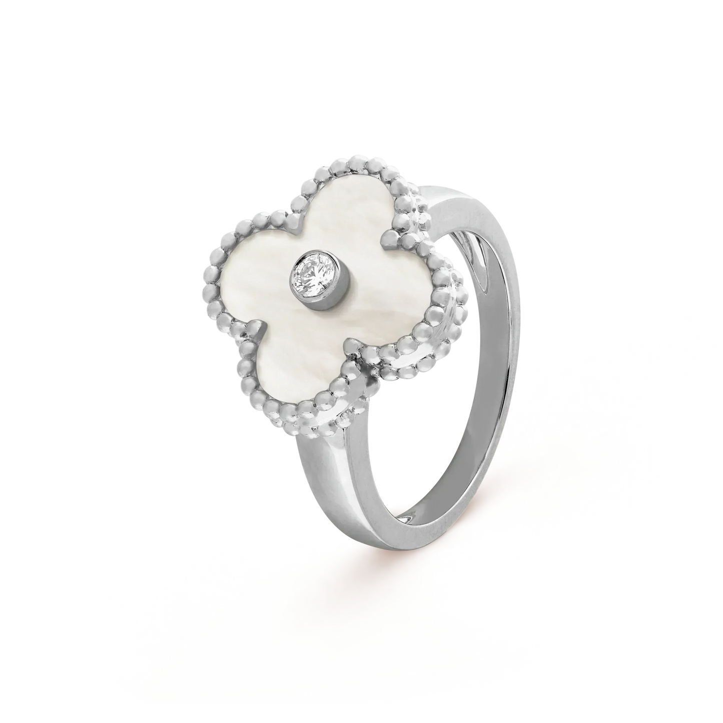 [Love Lucky] CLOVER SILBER MOP DIAMANTRING