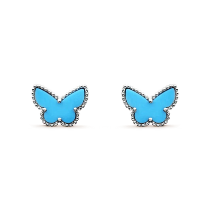 [Love Lucky]BUTTERFLY TURQUOISE EARRINGS SILVER