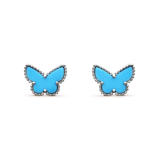 [Love Lucky]BUTTERFLY TURQUOISE EARRINGS SILVER