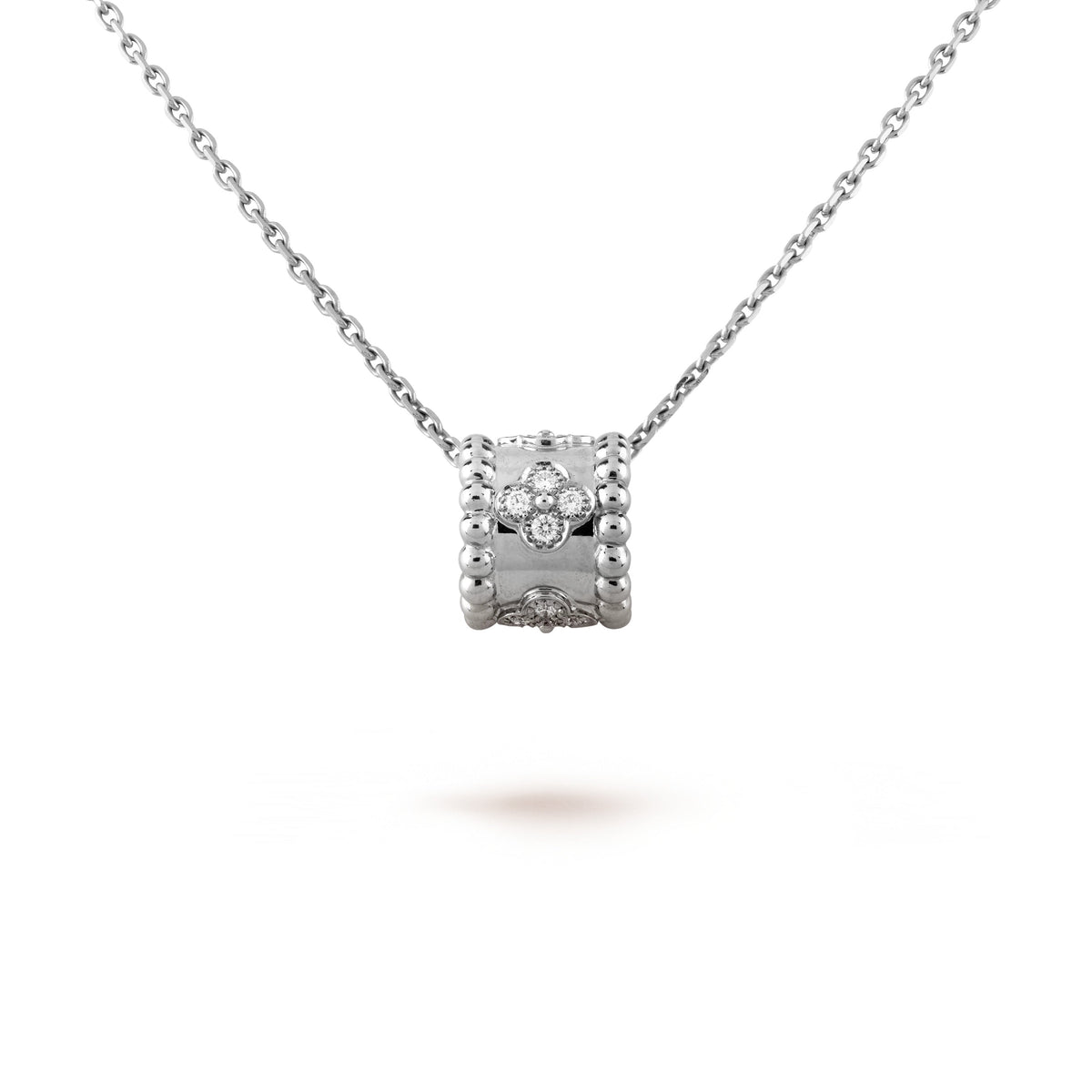 [Love Lucky] COLLIER PENDENTIF PERLÉE ARGENT DIAMANTS