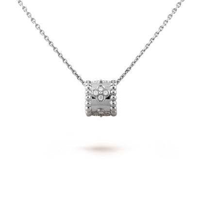 [Love Lucky] COLLIER PENDENTIF PERLÉE ARGENT DIAMANTS