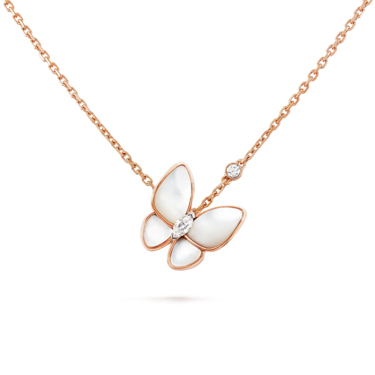 [Love Lucky]COLLAR DE DIAMANTES DE MARIPOSA