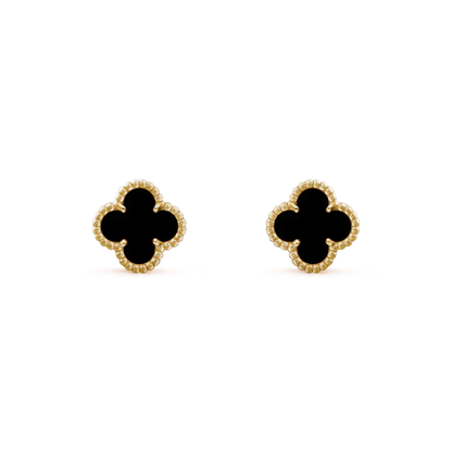 [Love Lucky]CLOVER MINI 9.5MM BLACK MOP EARRINGS