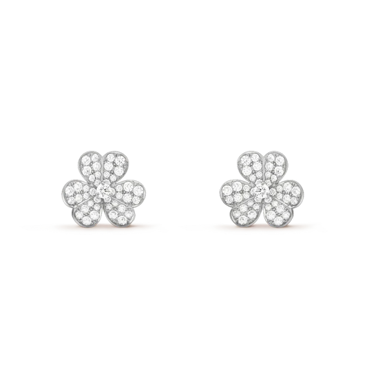 [Love Lucky]CLOVER COMOS DIAMOND EARRINGS SILVER