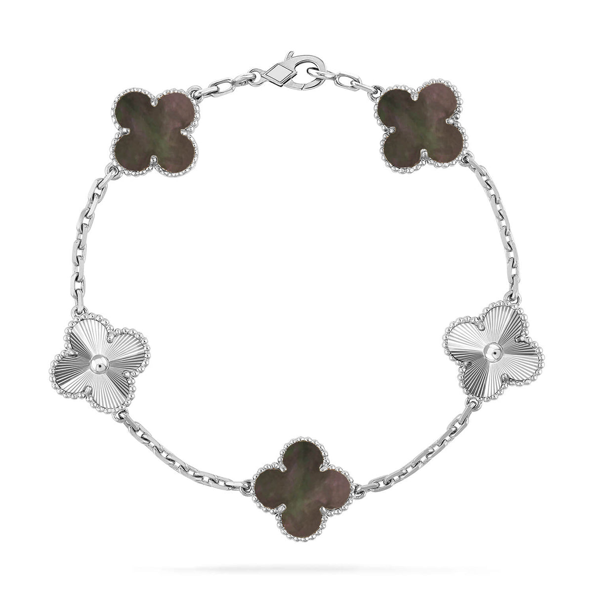 [Love Lucky] CLOVER 5 MOTIF GRAY MOP BRACELET COLLECTION