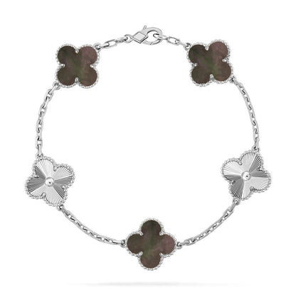 [Love Lucky] CLOVER 5 MOTIF GRAY MOP BRACELET COLLECTION