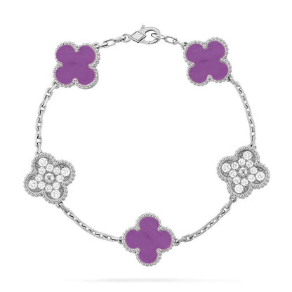 [Love Lucky] CLOVER 5 MOTIF VIOLET BRACELET COLLECTION