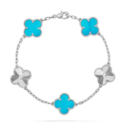 [Love Lucky] CLOVER 5 MOTIF TURQUOISE BRACELET COLLECTION