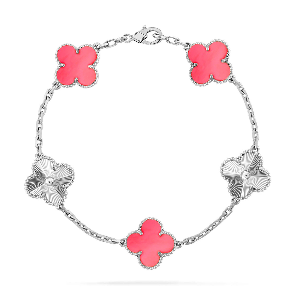 [Love Lucky] CLOVER 5 MOTIFS  PINK MOP BRACELET COLLECTION