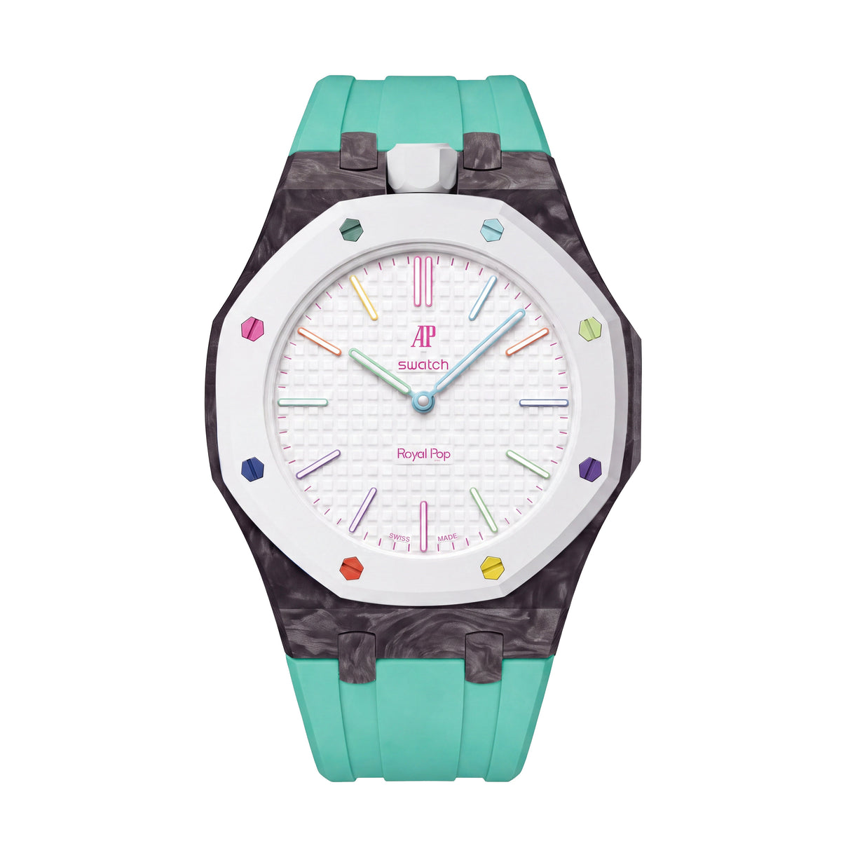 Royal Oak Pop exclusif, boîtier en fibre de carbone et bracelet en silicone