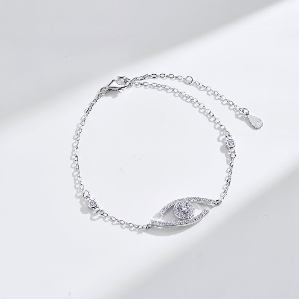 [Love Lucky] Bracelet Lucky Eye avec diamants pavés