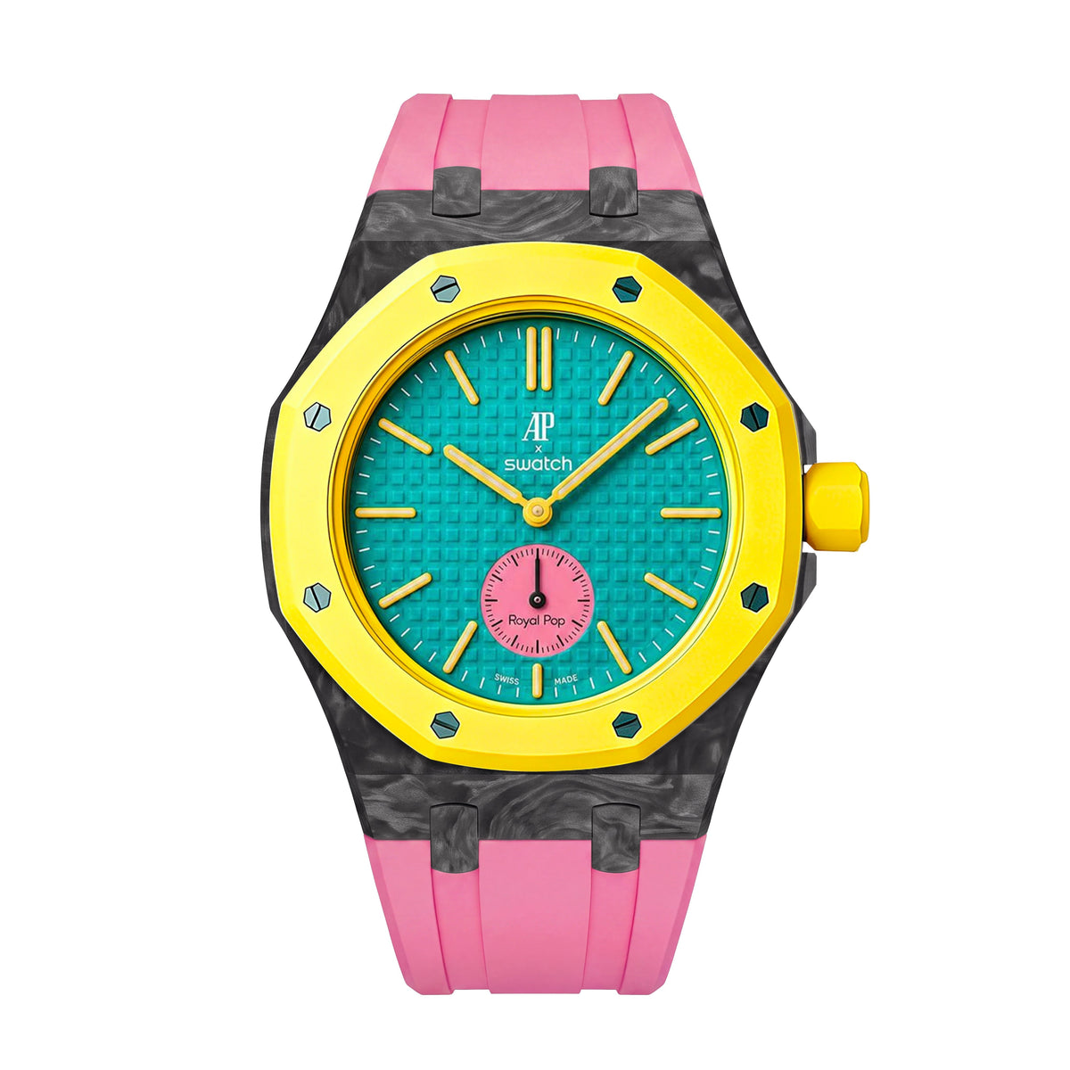 Royal Oak Pop exclusif, boîtier en fibre de carbone et bracelet en silicone