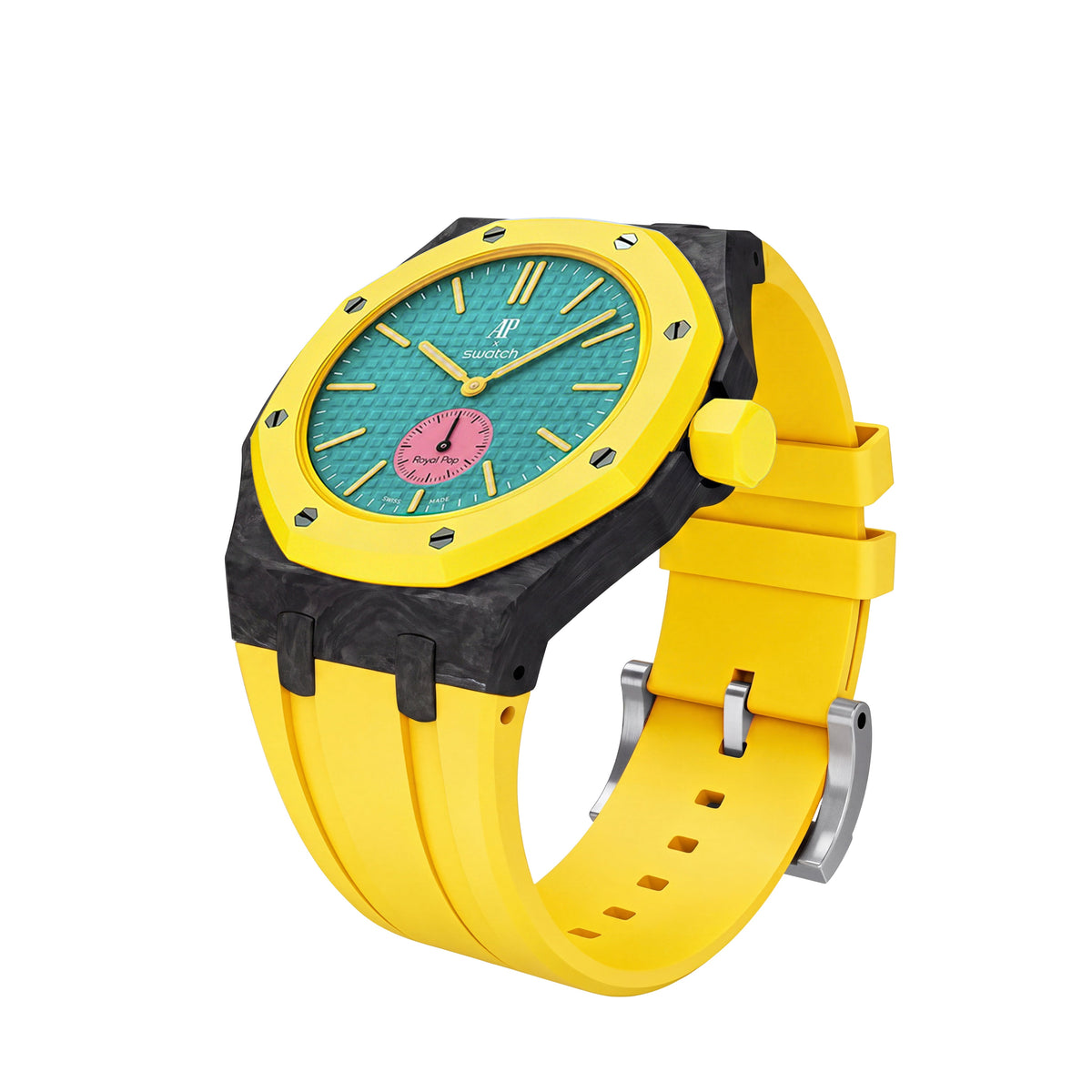 Royal Oak Pop exclusif, boîtier en fibre de carbone et bracelet en silicone