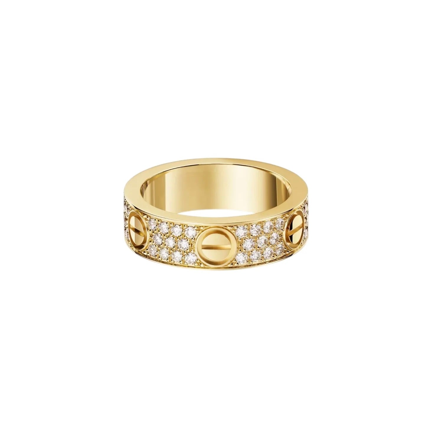 [Love Lucky]LOVE RING 5.5MM DIAMONDS PAVED
