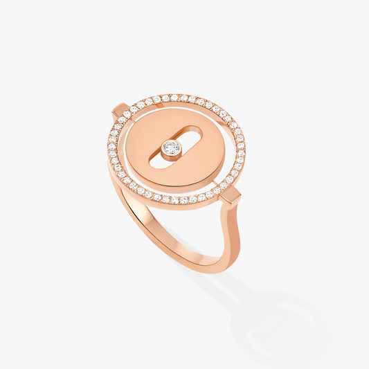 [Love Lucky]LUCKY MOVE PINK GOLD DIAMOND RING