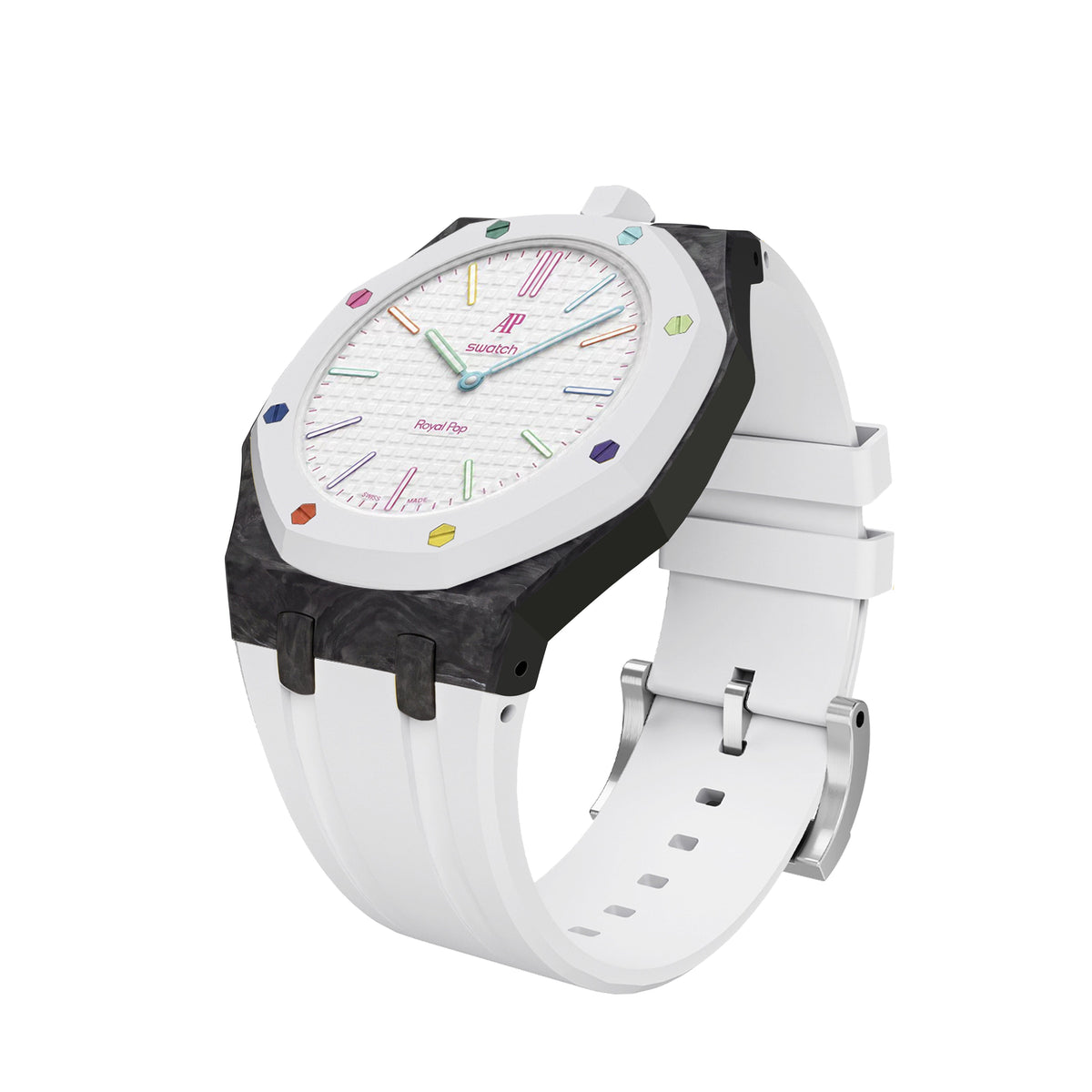 Royal Oak Pop exclusif, boîtier en fibre de carbone et bracelet en silicone