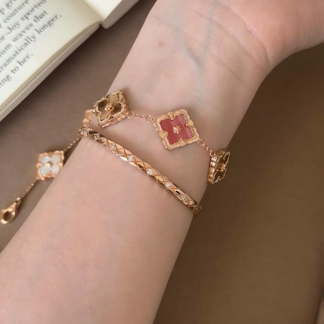 [Love Lucky]OPERA 5 MOTIFS TULLE ENAMEL BRACELET